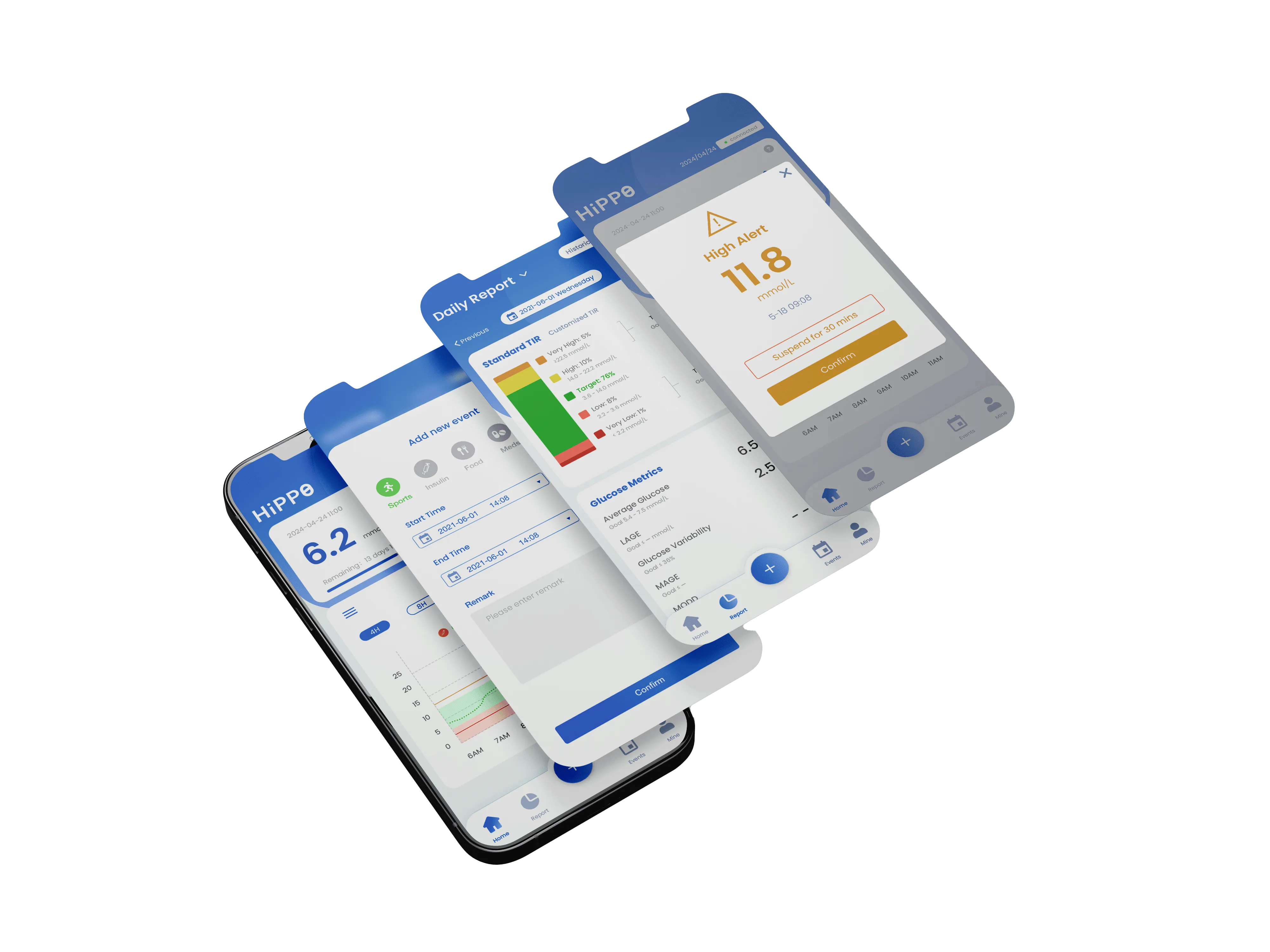 Interface de l'application H-Link - Vue en couches des fonctionnalités
