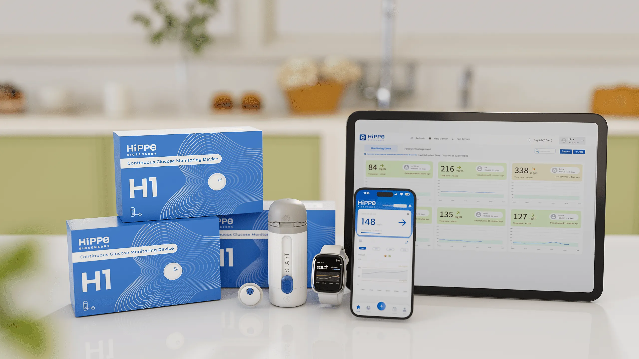 Hippo H1 - Système de surveillance continue du glucose